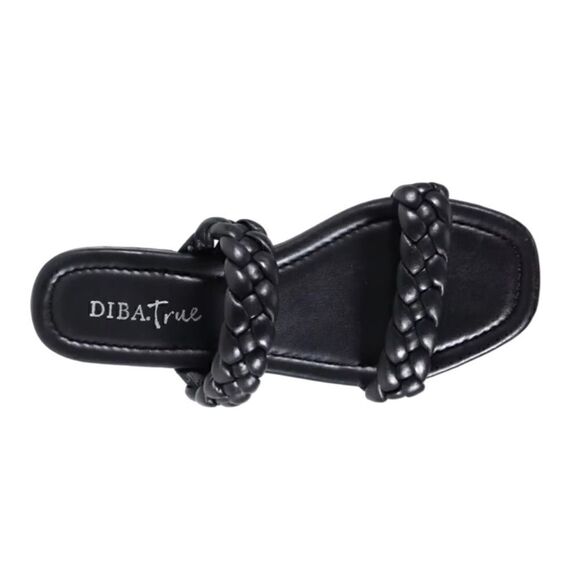 Diba True Rae Nah Leather Braided Sandal in Black, Size 9. New in Box! - Picture 2 of 16